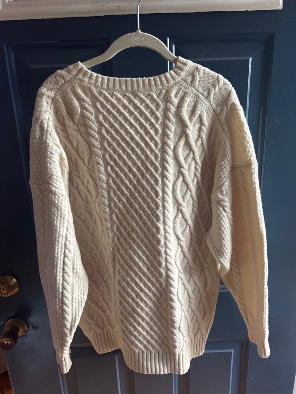 Sunday Best Merino Wool Blend Sweater Size Medium White/Cream - Picture 3 of 9